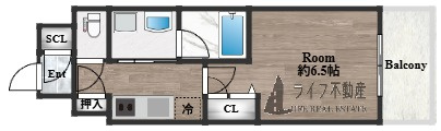 レオンヴァリエ長堀通の間取り