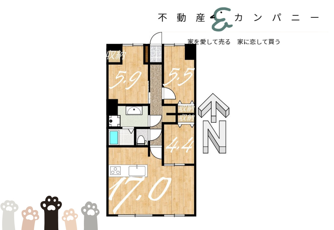 サントノーレ石手の間取り