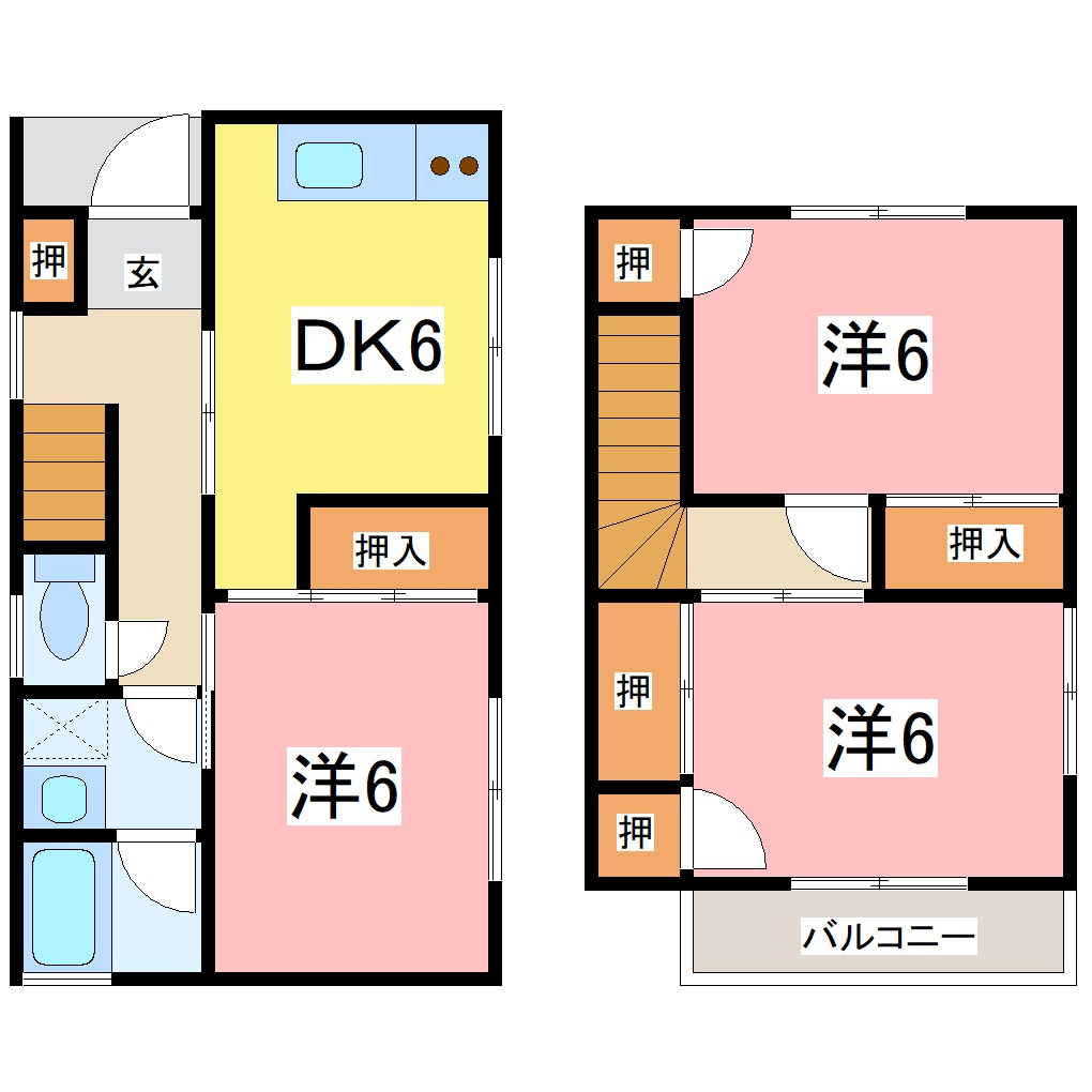 貸家　平出３丁目の間取り