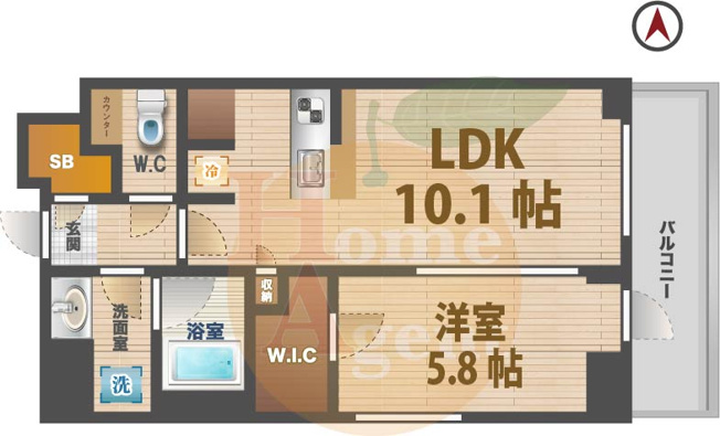【間取り】 | パークアクシス東高円寺 | 1LDKのお部屋です。