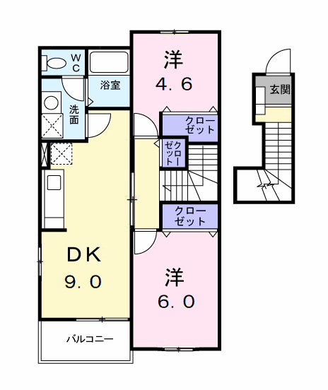エステート雅の間取り