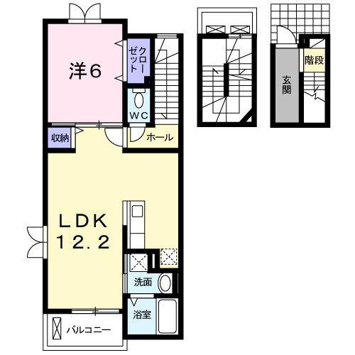 【間取り】 | ラインハイム足立山Ａ