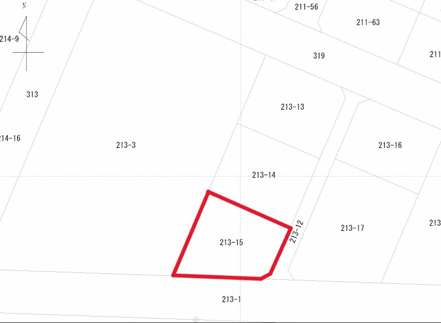 【藻琴湖を眺望】網走市字藻琴213番15売土地の土地図