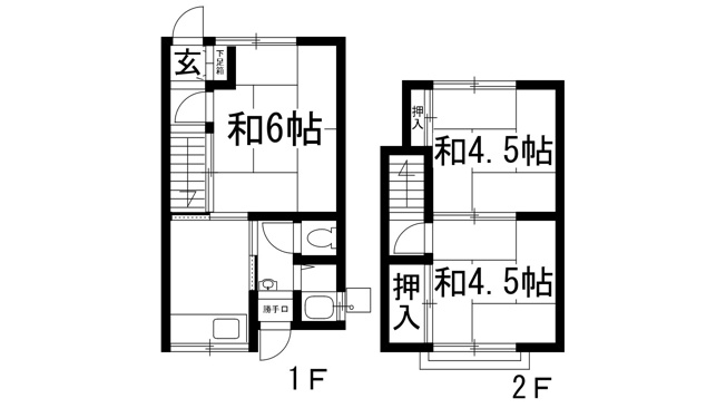 【間取り】 | 鴻池2丁目貸家