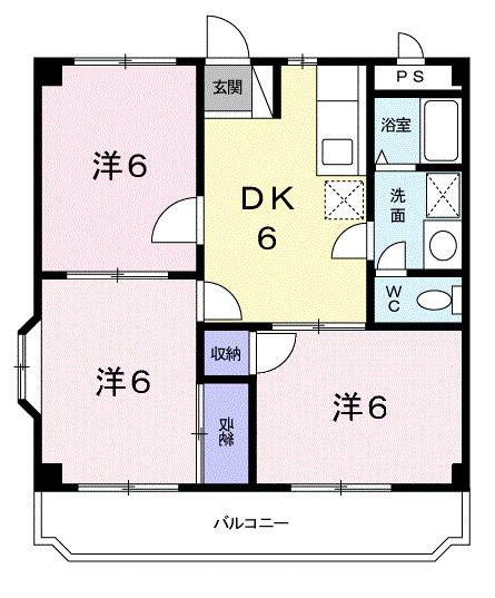 スカイマンション岡田の間取り