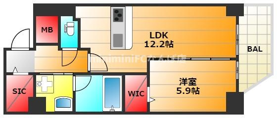 パークサイド本町の間取り|現状有姿