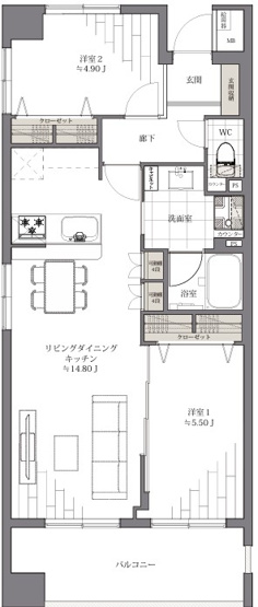 【間取り】 | エフローレ日本橋