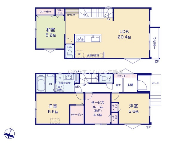 『八王子市新築戸建て』八王子市椚田町509-9【仲介手数料無料】の間取り|～仲介手数料無料☆八王子ひなた不動産～八王子市椚田町　新築戸建て