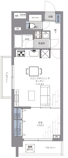 東急ドエルキルト三軒茶屋の間取り