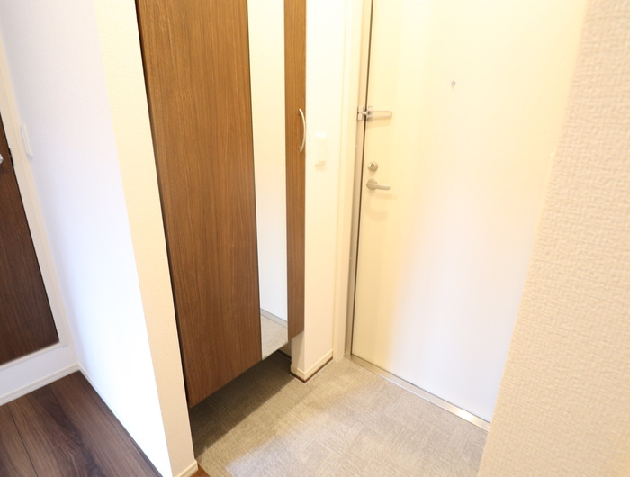熊本市南区御幸笛田５丁目のアパートの玄関