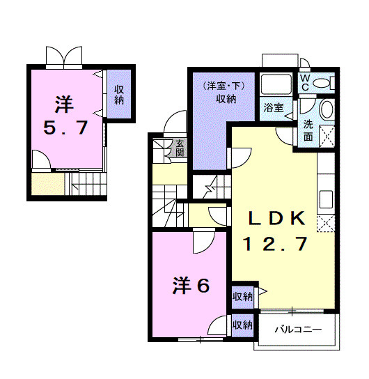 クレールBの間取り