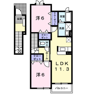 【間取り】 | アンソレイエⅢ
