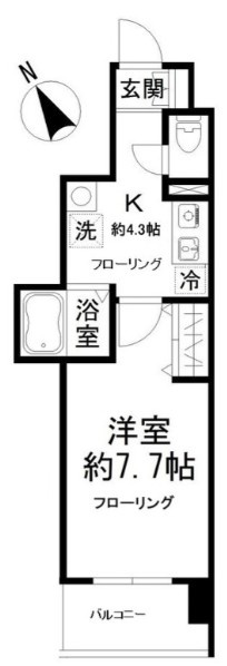 船橋市本町３丁目の賃貸マンションの間取り