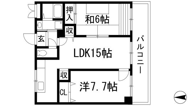 【間取り】 | ボヌール宝塚
