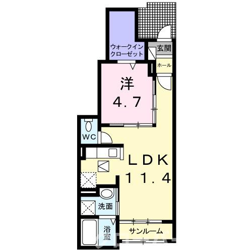 ルーベル柞原　Ⅱの間取り