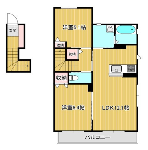 アルページュB棟の間取り