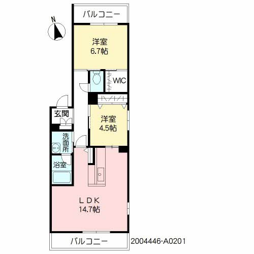 シャーメゾン　カルパの間取り
