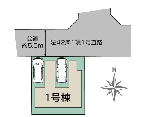 川越市霞ケ関北3丁目5期　全1棟　新築戸建の区画図