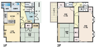 【間取り】 | 府中町青崎東　周辺環境が整ったエリア　スーパー・教育施設充実の立地