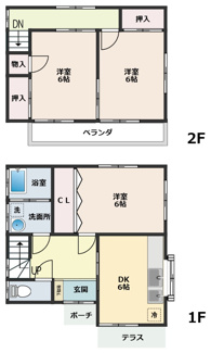 【間取り】 | 呉市望地町　収益戸建
