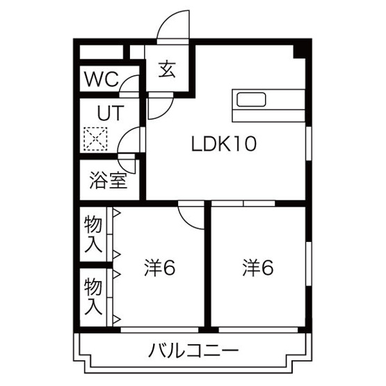【間取り】 | プリンセス瓦町