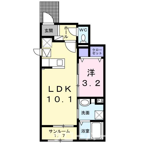 ライラック和田浜Ⅱの間取り