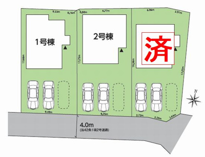 【区画図】 | ☆☆☆新築住宅　いわき小名浜大原12期T　全３棟！！残２棟！！オール電化♪ご案内随時受付中です♪ | 全体区画図です