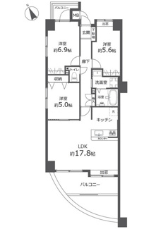 【間取り】 | アーバンコート舟入本町