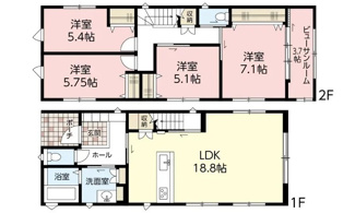 【間取り】 | 広島市西区井口４丁目No.2 胡山