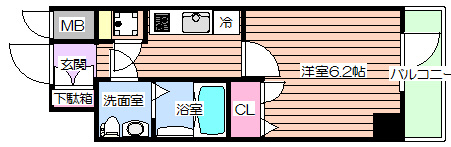 【間取り】 | エスリード天神橋筋六丁目