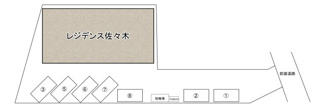 【区画図】 | 安佐北区亀山4　レジデンス佐々木　一棟アパート