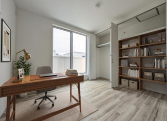 【洋室】 | 【吉島新町１】可愛い＆収納充実の3階建て都市型住宅 | CGでバーチャルホームステージングしています。