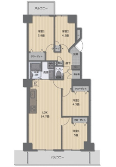 【間取り】 | バルミーパーク横川