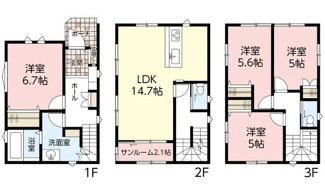 【間取り】 | 広島市南区宇品神田５丁目No.1