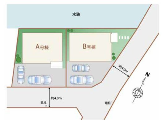 【区画図】 | 小平市鈴木町1丁目　新築戸建　全2棟