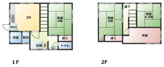 【間取り】 | 安芸郡府中町山田１丁目　中古戸建