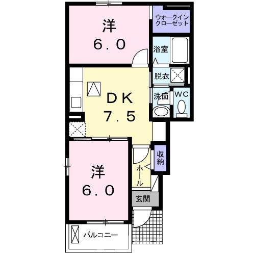 エトワール昴Ａの間取り