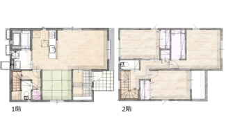【間取り】 | 広島市安佐南区西原２丁目No.C