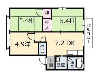 タカセコーポ　Ｃ棟の間取り