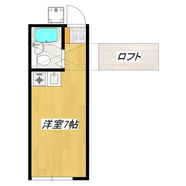 フレクション赤羽の間取り|ロフト付きで開放的なお部屋☆