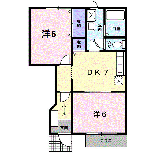 ソレイユ　８の間取り