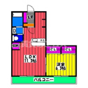 【間取り】 | 駅南第１ケイコービルの間取り
