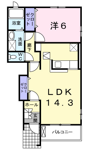【間取り】 | グロワールＡ