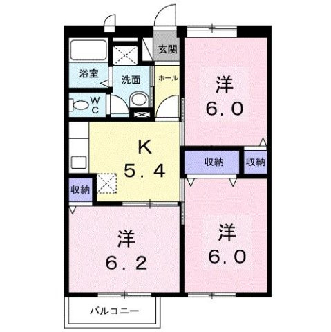【間取り】 | エスポワール２１Ａ