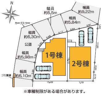 ケイアイグレイス／北区楡木1期／1号棟の区画図