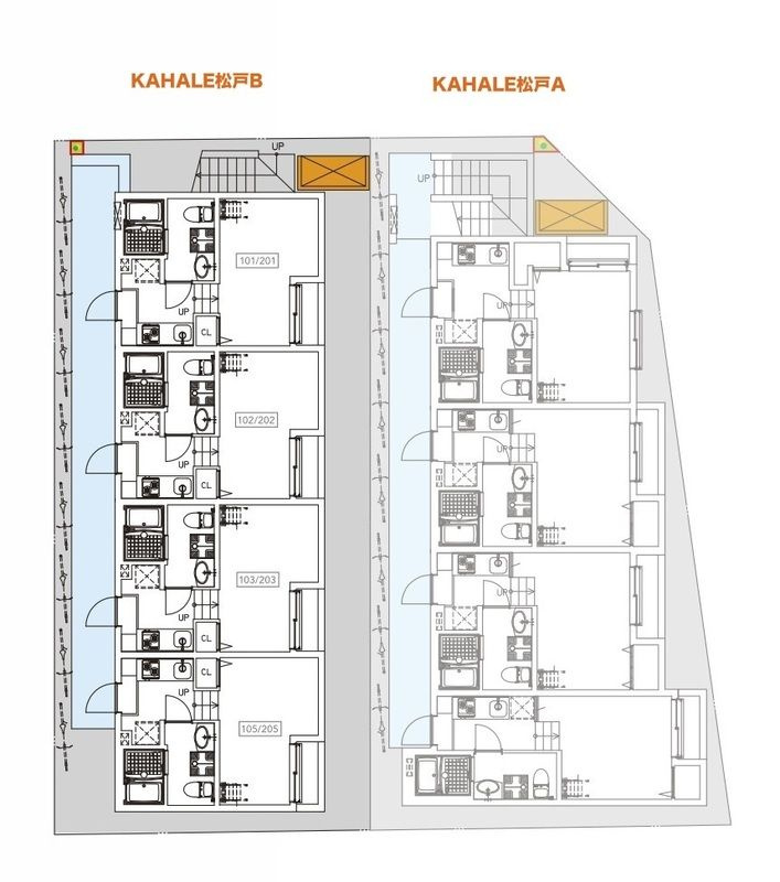 KAHALE松戸B(カハレ松戸ビー)の区画図