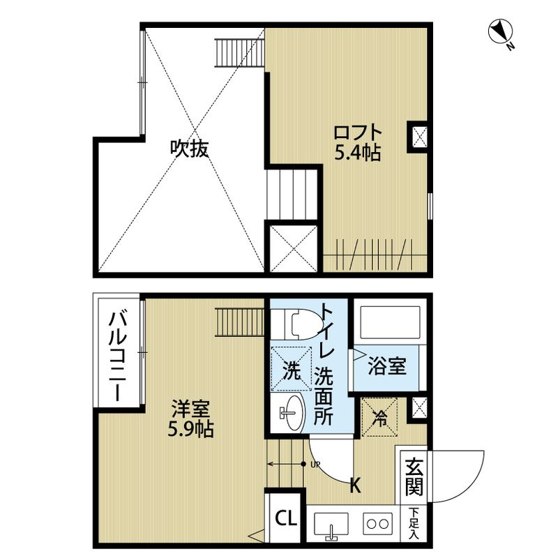KAHALE松戸B(カハレ松戸ビー)の間取り