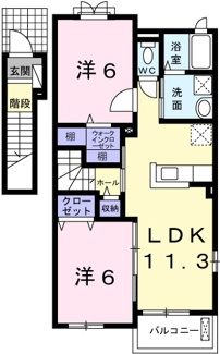 【間取り】 | ソレイユ東姫路