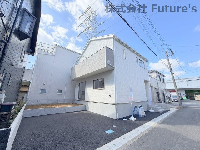 三郷市戸ケ崎1丁目　新築戸建　全1棟の外観|戸ケ崎小学校徒歩6分・前川中学校まで徒歩9分でお子様の通学も安心