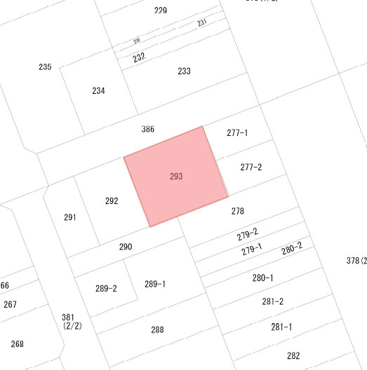 用宗二丁目売土地の土地図